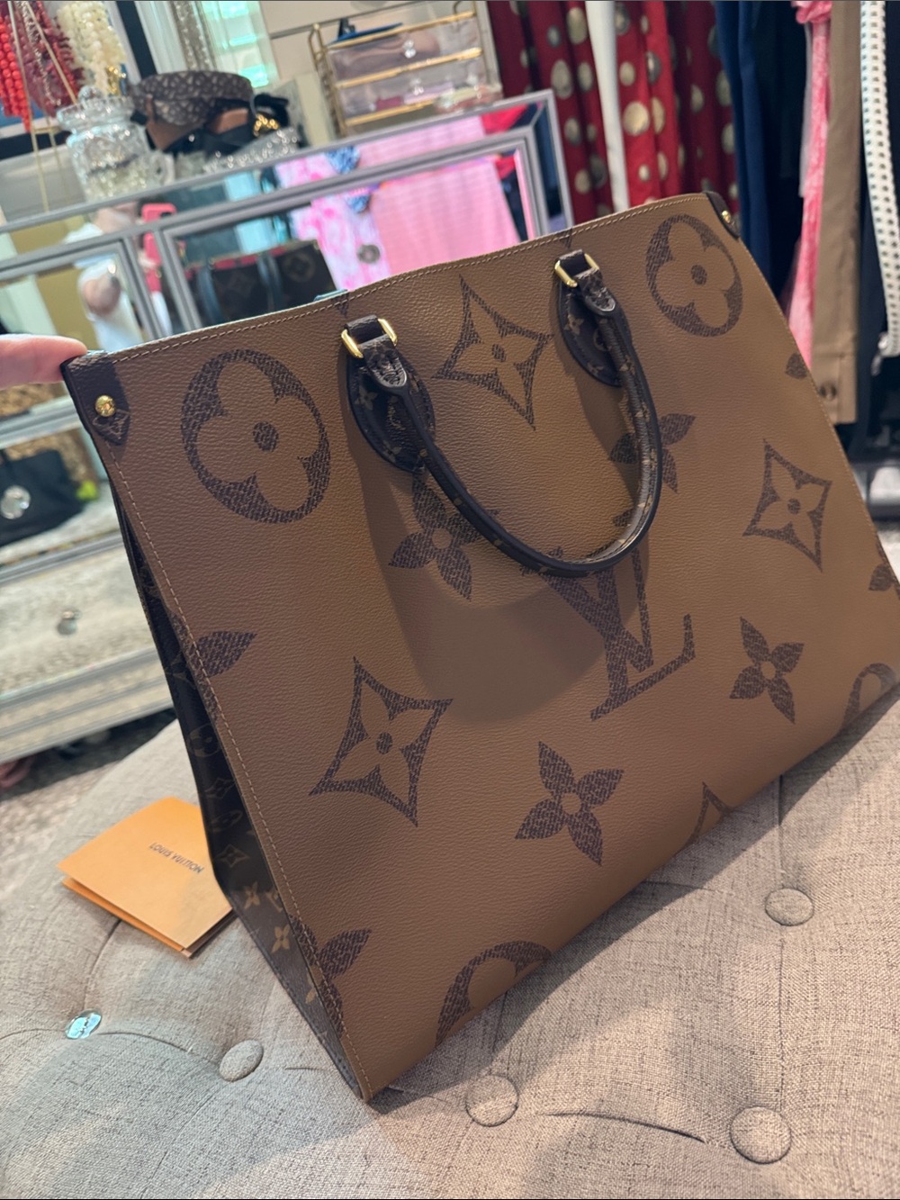 Louis Vuitton Large Brown/Black Monogram Canvas Tote